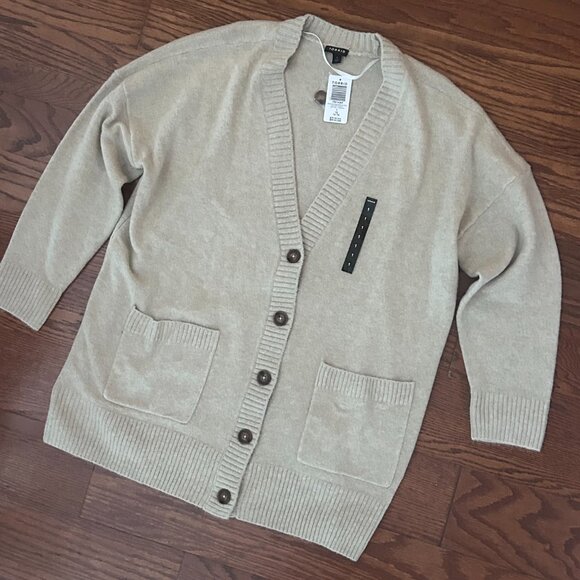 NWT Torrid Vegan Cashmere Boyfriend Cardigan V-Neck Sweater Size 1X 14-16 NEW - Picture 8 of 12